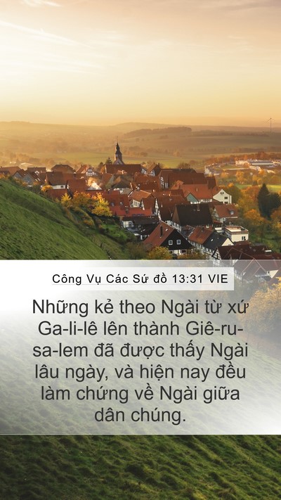Công Vụ Các Sứ đồ 13:31 VIE Bible Verse Image