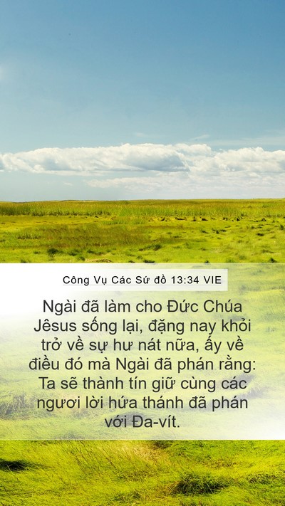 Công Vụ Các Sứ đồ 13:34 VIE Bible Verse Image