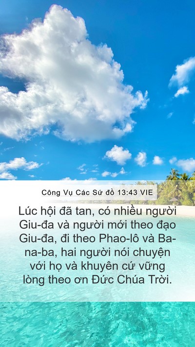 Công Vụ Các Sứ đồ 13:43 VIE Bible Verse Image