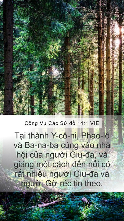 Công Vụ Các Sứ đồ 14:1 VIE Bible Verse Image