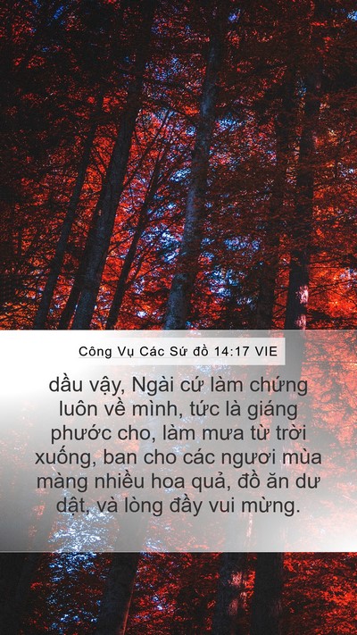 Công Vụ Các Sứ đồ 14:17 VIE Bible Verse Image