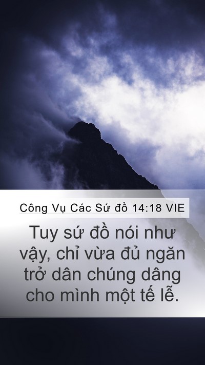 Công Vụ Các Sứ đồ 14:18 VIE Bible Verse Image