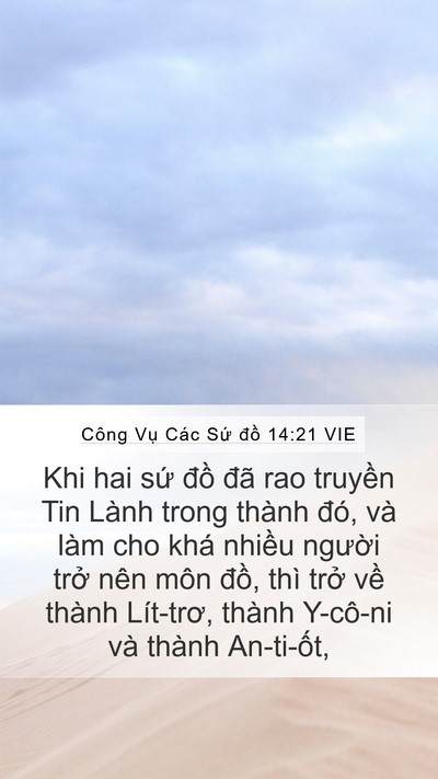 Công Vụ Các Sứ đồ 14:21 VIE Bible Verse Image