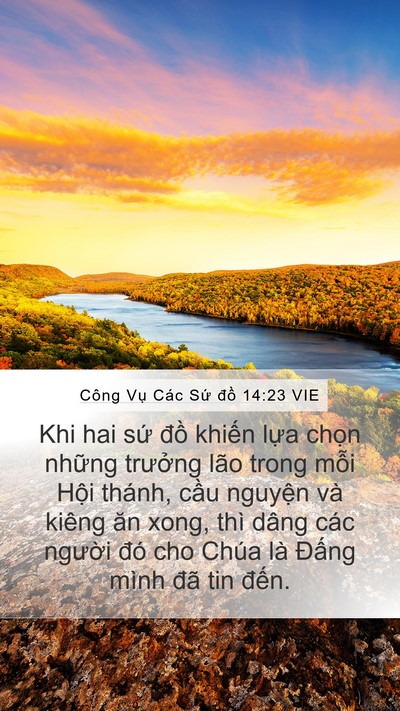Công Vụ Các Sứ đồ 14:23 VIE Bible Verse Image