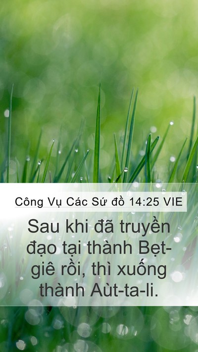 Công Vụ Các Sứ đồ 14:25 VIE Bible Verse Image