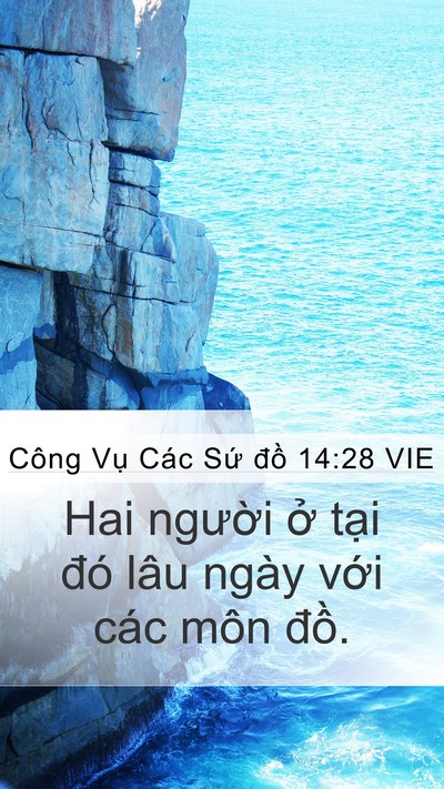 Công Vụ Các Sứ đồ 14:28 VIE Bible Verse Image