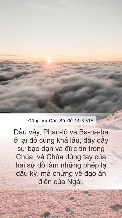 Công Vụ Các Sứ đồ 14:3 VIE Bible Verse Image