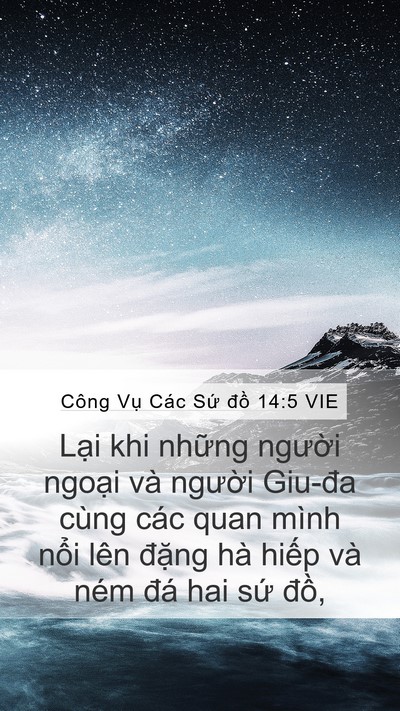 Công Vụ Các Sứ đồ 14:5 VIE Bible Verse Image