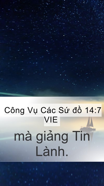Công Vụ Các Sứ đồ 14:7 VIE Bible Verse Image