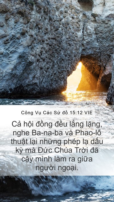Công Vụ Các Sứ đồ 15:12 VIE Bible Verse Image