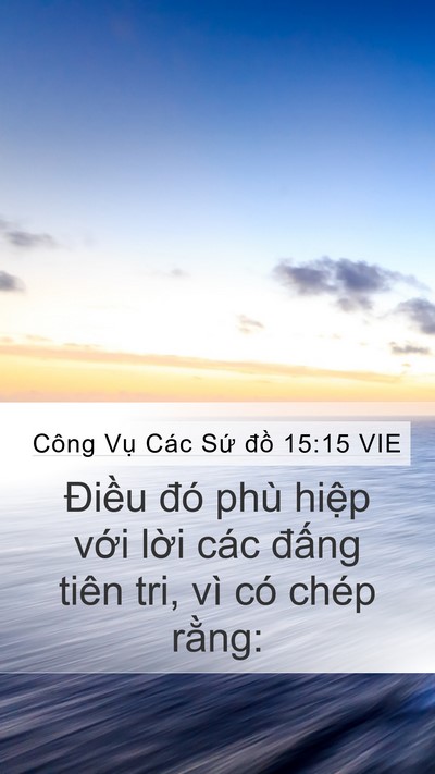 Công Vụ Các Sứ đồ 15:15 VIE Bible Verse Image