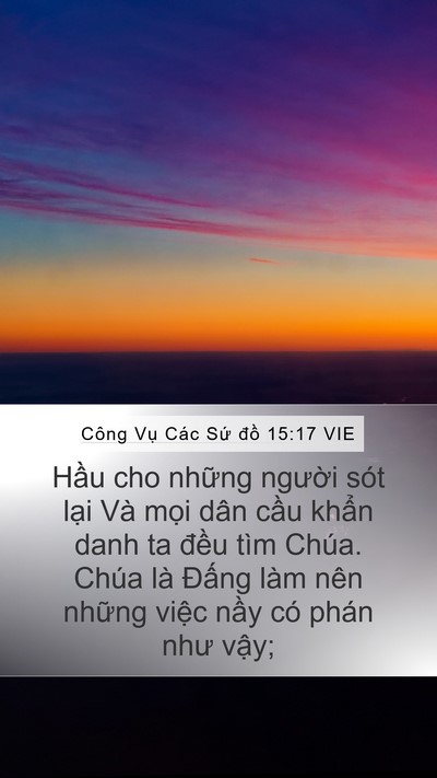Công Vụ Các Sứ đồ 15:17 VIE Bible Verse Image