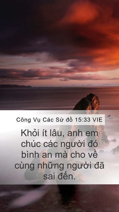 Công Vụ Các Sứ đồ 15:33 VIE Bible Verse Image