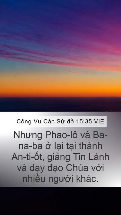 Công Vụ Các Sứ đồ 15:35 VIE Bible Verse Image