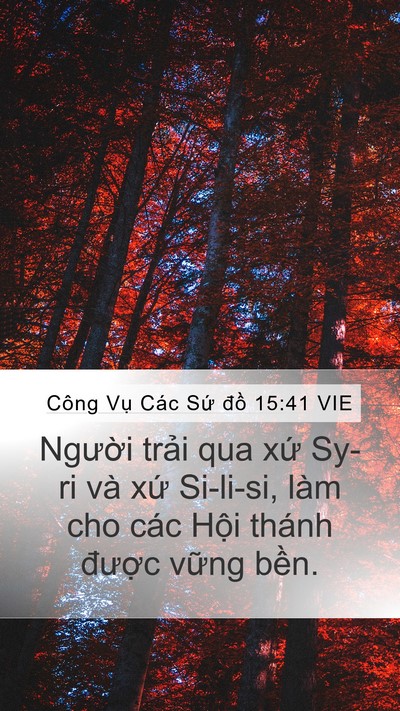 Công Vụ Các Sứ đồ 15:41 VIE Bible Verse Image