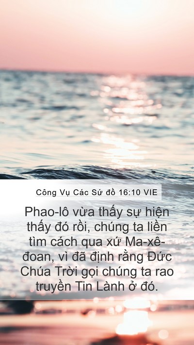 Công Vụ Các Sứ đồ 16:10 VIE Bible Verse Image