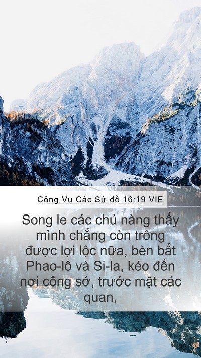 Công Vụ Các Sứ đồ 16:19 VIE Bible Verse Image