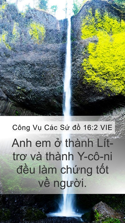 Công Vụ Các Sứ đồ 16:2 VIE Mobile Phone Wallpaper - Anh em ở thành Lít-trơ và thành Y-cô-ni - Mobile Bible Verse Wallpaper