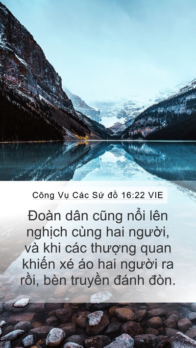 Công Vụ Các Sứ đồ 16:22 VIE Bible Verse Image