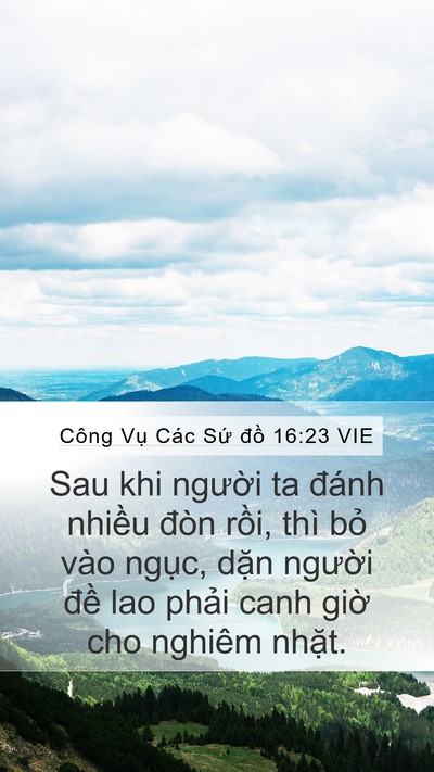 Công Vụ Các Sứ đồ 16:23 VIE Bible Verse Image