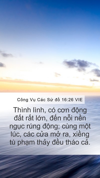 Công Vụ Các Sứ đồ 16:26 VIE Bible Verse Image