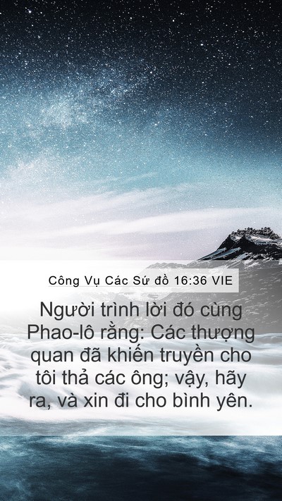 Công Vụ Các Sứ đồ 16:36 VIE Bible Verse Image