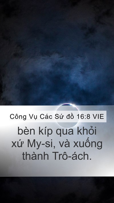 Công Vụ Các Sứ đồ 16:8 VIE Bible Verse Image