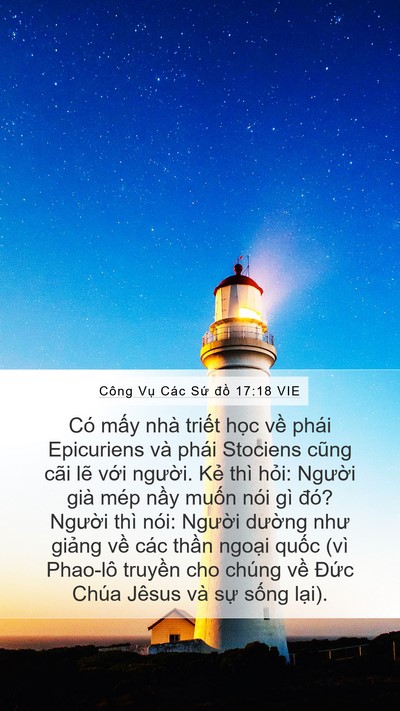 Công Vụ Các Sứ đồ 17:18 VIE Bible Verse Image