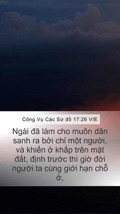 Công Vụ Các Sứ đồ 17:26 VIE Bible Verse Image