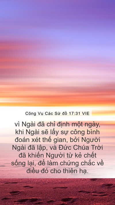 Công Vụ Các Sứ đồ 17:31 VIE Bible Verse Image
