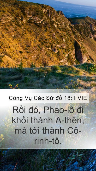 Công Vụ Các Sứ đồ 18:1 VIE Bible Verse Image