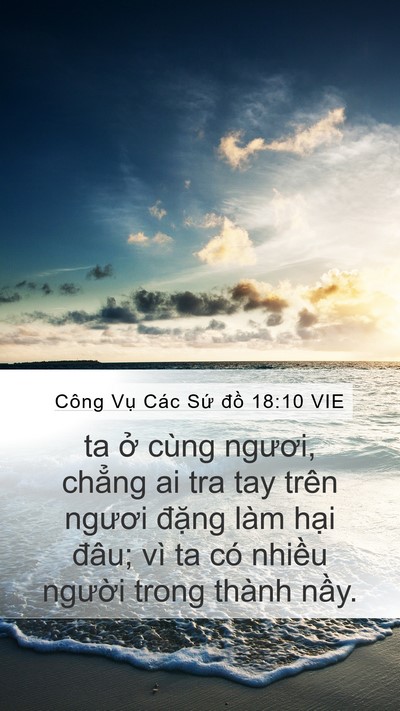 Công Vụ Các Sứ đồ 18:10 VIE Bible Verse Image