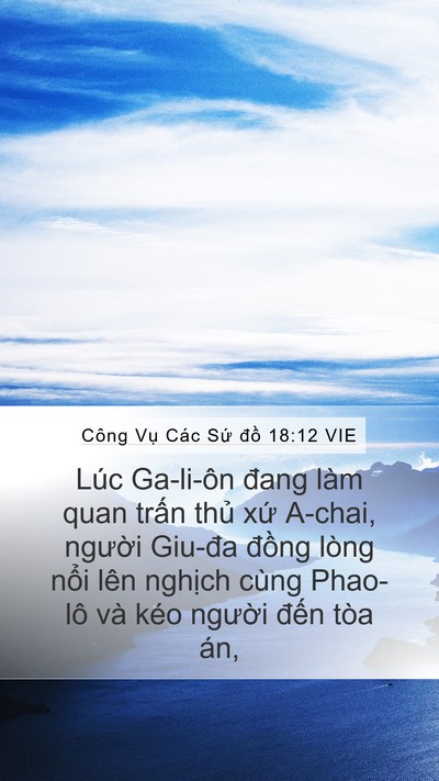 Công Vụ Các Sứ đồ 18:12 VIE Bible Verse Image