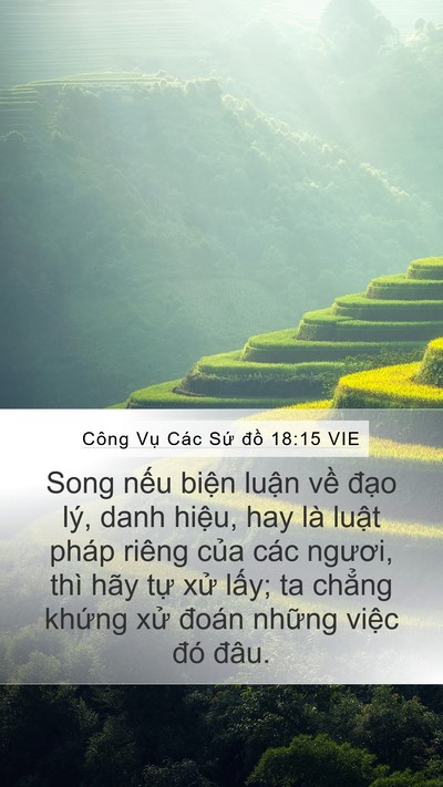 Công Vụ Các Sứ đồ 18:15 VIE Bible Verse Image