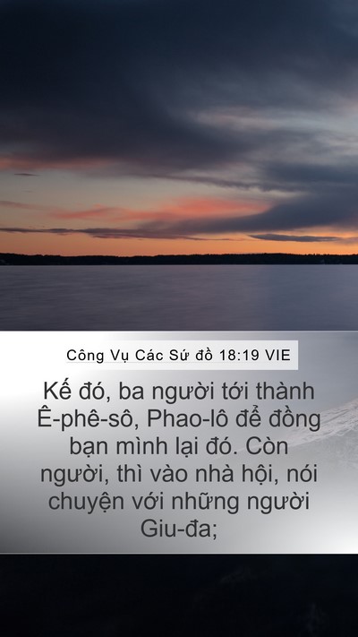 Công Vụ Các Sứ đồ 18:19 VIE Bible Verse Image