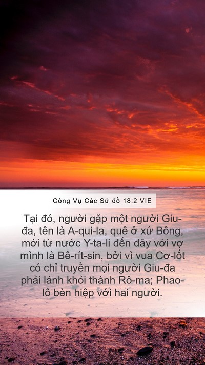 Công Vụ Các Sứ đồ 18:2 VIE Bible Verse Image