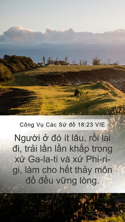 Công Vụ Các Sứ đồ 18:23 VIE Bible Verse Image
