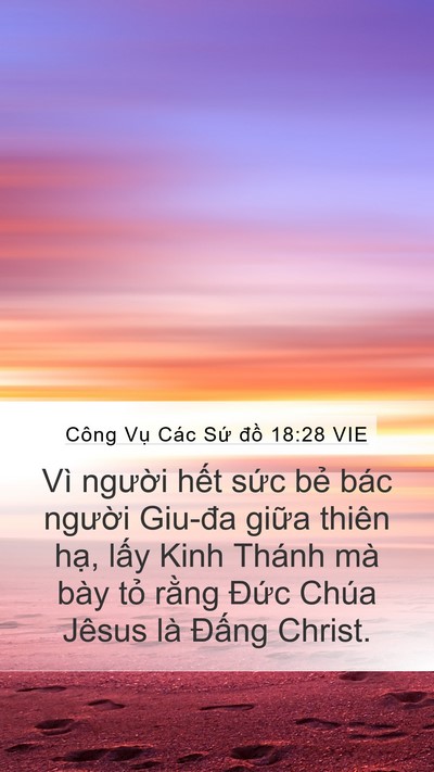 Công Vụ Các Sứ đồ 18:28 VIE Bible Verse Image