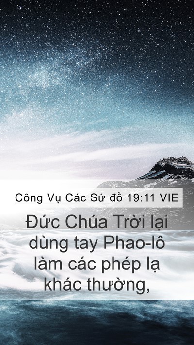 Công Vụ Các Sứ đồ 19:11 VIE Bible Verse Image