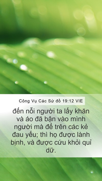 Công Vụ Các Sứ đồ 19:12 VIE Bible Verse Image