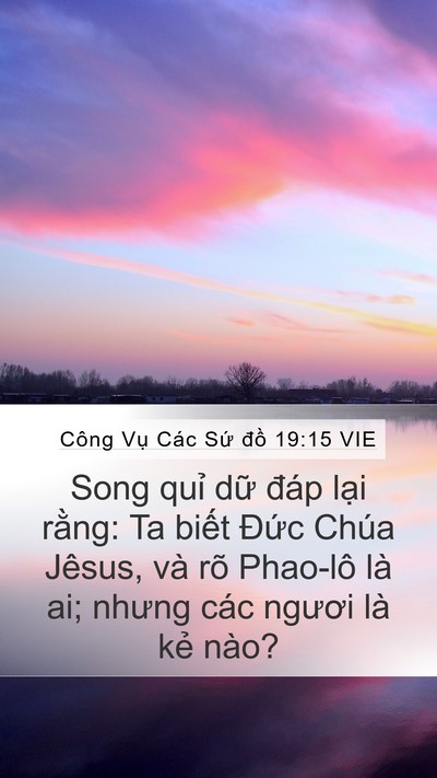 Công Vụ Các Sứ đồ 19:15 VIE Bible Verse Image