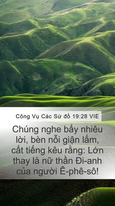 Công Vụ Các Sứ đồ 19:28 VIE Bible Verse Image