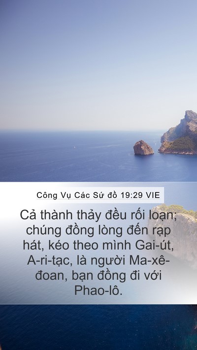 Công Vụ Các Sứ đồ 19:29 VIE Bible Verse Image