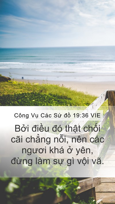 Công Vụ Các Sứ đồ 19:36 VIE Bible Verse Image