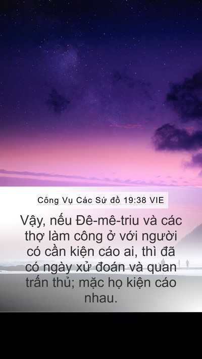 Công Vụ Các Sứ đồ 19:38 VIE Bible Verse Image