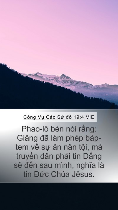 Công Vụ Các Sứ đồ 19:4 VIE Bible Verse Image