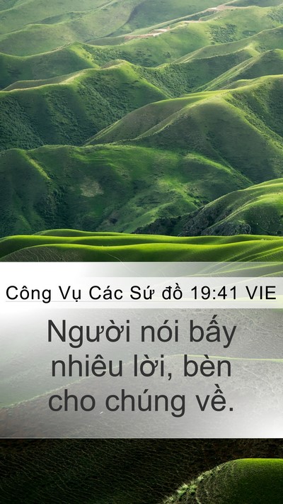 Công Vụ Các Sứ đồ 19:41 VIE Mobile Phone Wallpaper - Người nói bấy nhiêu lời, bèn cho chúng - Mobile Bible Verse Wallpaper