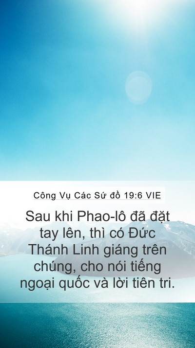 Công Vụ Các Sứ đồ 19:6 VIE Bible Verse Image