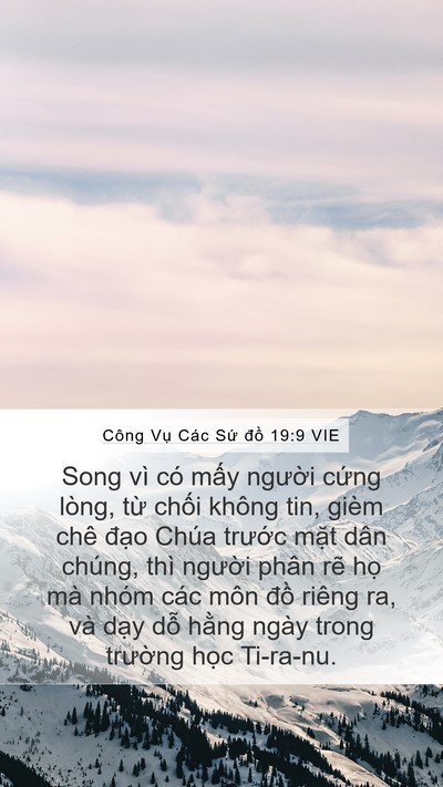 Công Vụ Các Sứ đồ 19:9 VIE Bible Verse Image