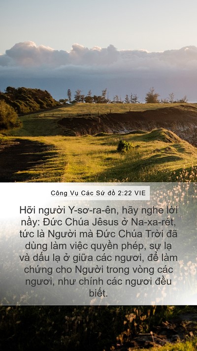 Công Vụ Các Sứ đồ 2:22 VIE Bible Verse Image